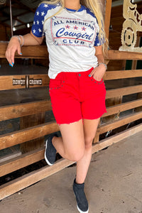 RED- Shenandoah Stud Shorts