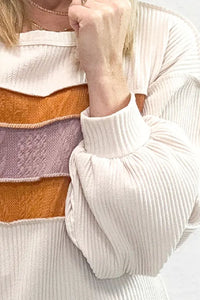 Color Block Long Sleeve Sweatshirt